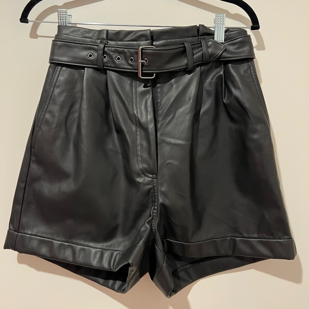 Express faux leather shorts